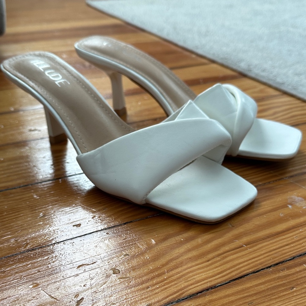 Chic White Heeled Mules by ALDO
